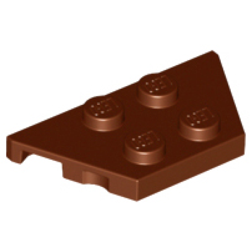 Деталь LEGO 51739 Wedge, Plate 2 x 4 - Reddish Brown