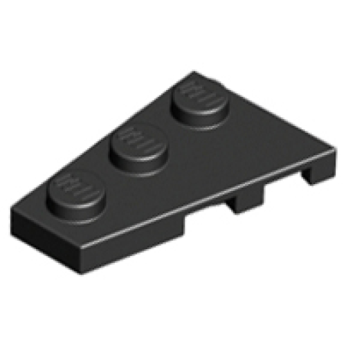 Деталь LEGO 43723 Wedge, Plate 3 x 2 Left - Black