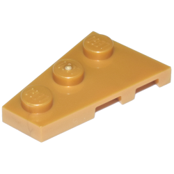 Wedge, Plate 3 x 2 Left - Pearl Gold