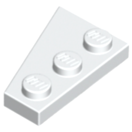 Деталь LEGO 43722 Wedge, Plate 3 x 2 Right - White