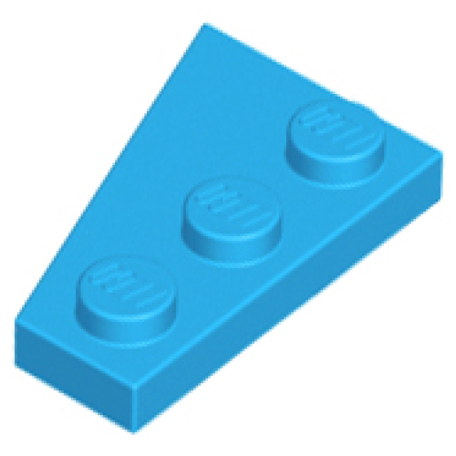 Деталь LEGO 43722 Wedge, Plate 3 x 2 Right - Dark Azure