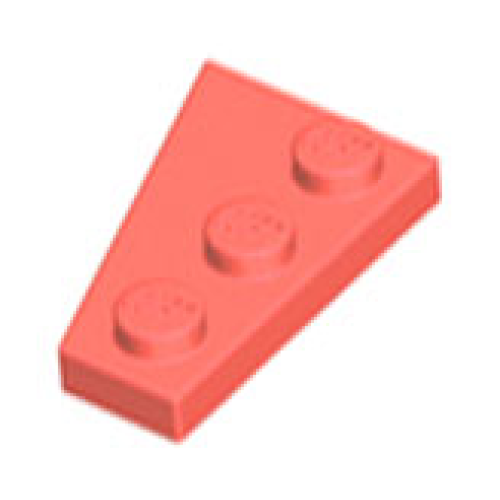 Деталь LEGO 43722 Wedge, Plate 3 x 2 Right - Coral