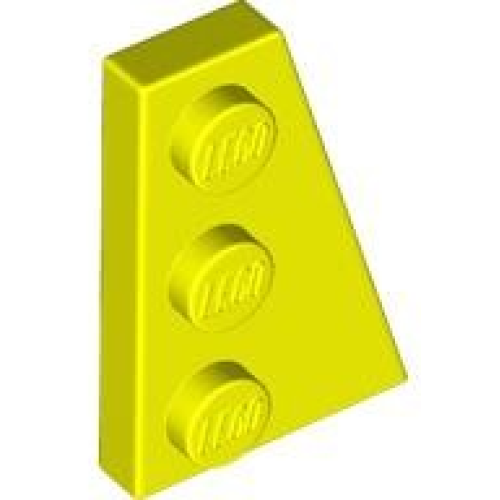 Деталь LEGO 43722 Wedge, Plate 3 x 2 Right - Neon Yellow