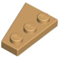 Wedge, Plate 3 x 2 Right - Medium Tan