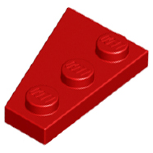 Деталь LEGO 43722 Wedge, Plate 3 x 2 Right - Red
