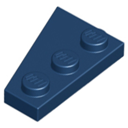 Деталь LEGO 43722 Wedge, Plate 3 x 2 Right - Dark Blue