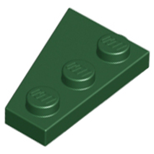 Деталь LEGO 43722 Wedge, Plate 3 x 2 Right - Dark Green