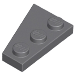 Wedge, Plate 3 x 2 Right - Dark Bluish Gray