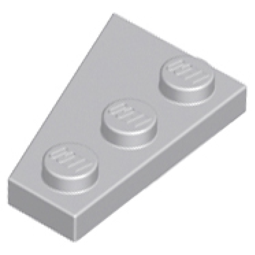 Деталь LEGO 43722 Wedge, Plate 3 x 2 Right - Light Bluish Gray