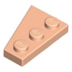 Wedge, Plate 3 x 2 Right - Light Nougat