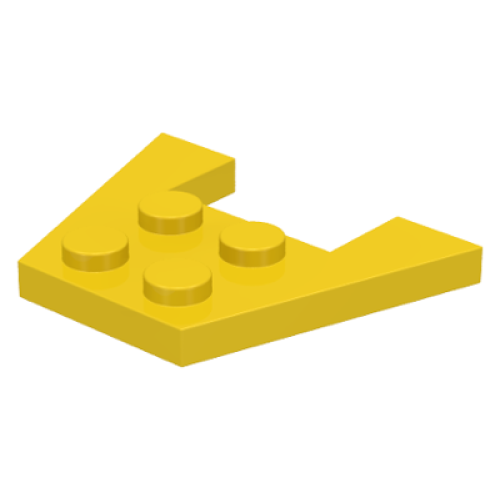 Деталь LEGO 4859 Wedge, Plate 3 x 4 without Stud Notches - Yellow