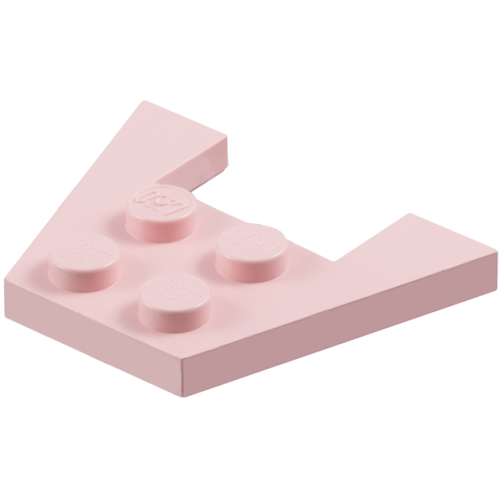 Деталь LEGO 4859 Wedge, Plate 3 x 4 without Stud Notches - Rose Pink