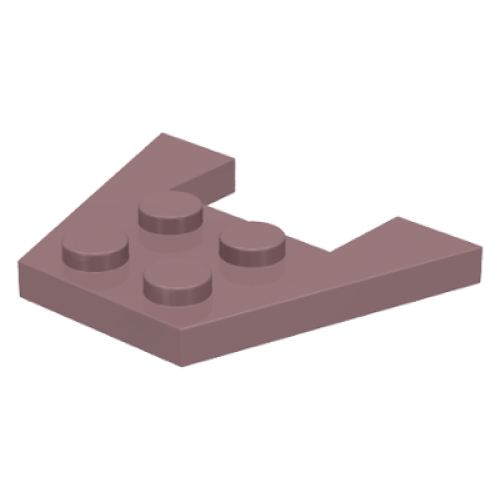 Деталь LEGO 4859 Wedge, Plate 3 x 4 without Stud Notches - Sand Red