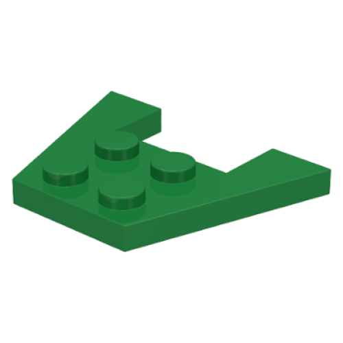 Деталь LEGO 4859 Wedge, Plate 3 x 4 without Stud Notches - Green