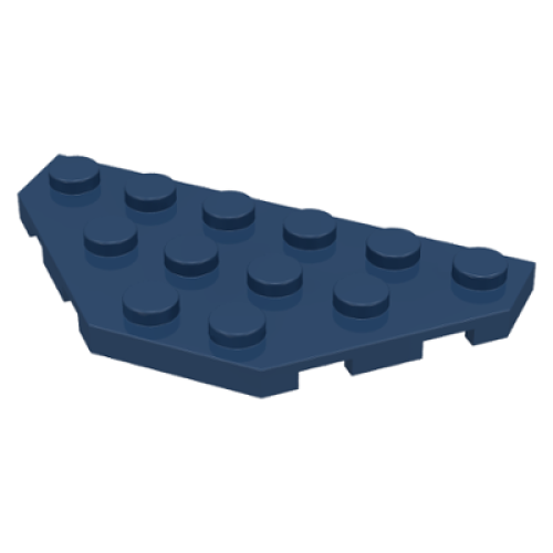 Деталь LEGO 2419 Wedge, Plate 3 x 6 Cut Corners - Dark Blue