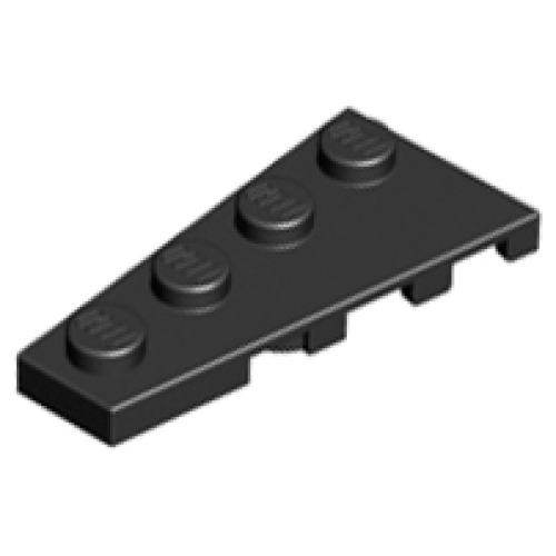 Деталь LEGO 41770 Wedge, Plate 4 x 2 Left - Black