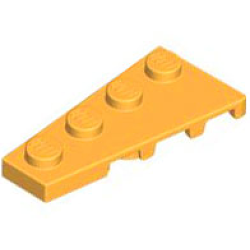 Деталь LEGO 41770 Wedge, Plate 4 x 2 Left - Bright Light Orange