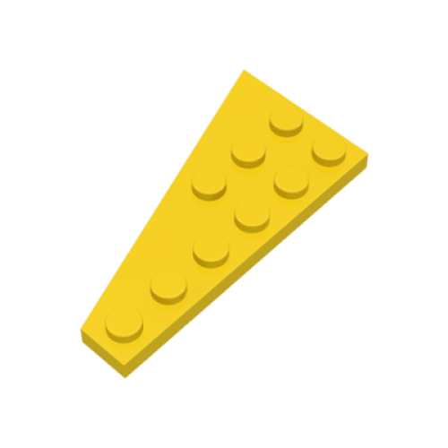 Деталь LEGO 54383 Wedge, Plate 6 x 3 Right - Yellow