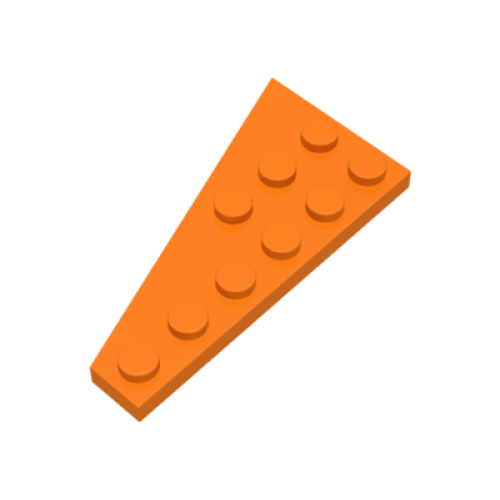 Деталь LEGO 54383 Wedge, Plate 6 x 3 Right - Orange