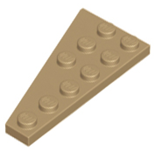 Деталь LEGO 54383 Wedge, Plate 6 x 3 Right - Dark Tan