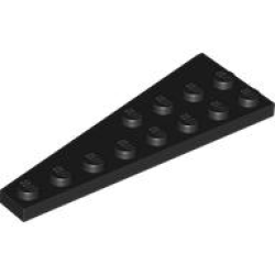 Wedge, Plate 8 x 3 Right - Black