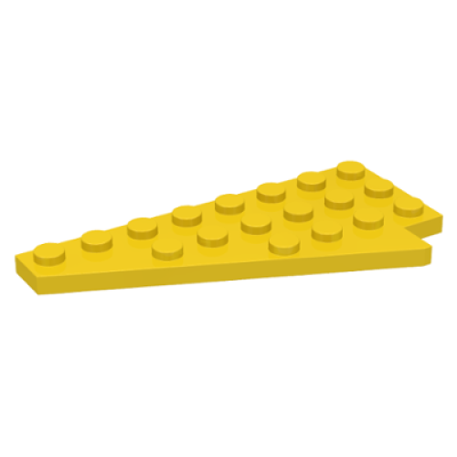Деталь LEGO 3933 Wedge, Plate 8 x 4 Wing Left - Yellow