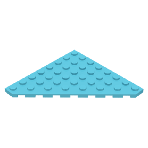 Деталь LEGO 30504 Wedge, Plate 8 x 8 Cut Corner - Medium Azure