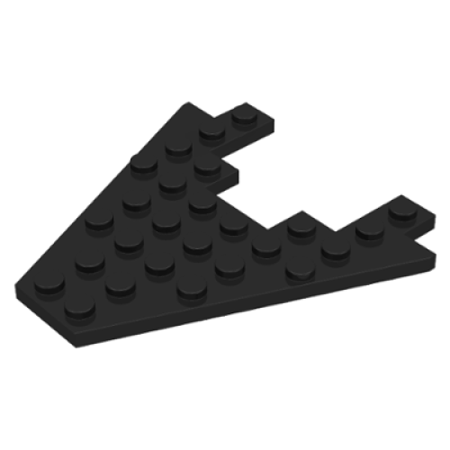 Деталь LEGO 6104 Wedge, Plate 8 x 8 with 3 x 4 Cutout - Black