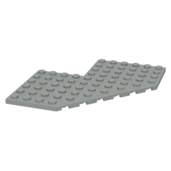 Wedge, Plate 10 x 10 with 4 x 4 Cutout and Cut Corner - Light Gray Wedge, Plate 10 x 10 with 4 x 4 Cutout and Cut Corner - Light Gray