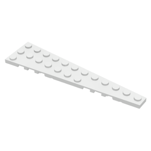 Деталь LEGO 47398 Wedge, Plate 12 x 3 Right - White