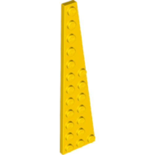 Деталь LEGO 47398 Wedge, Plate 12 x 3 Right - Yellow