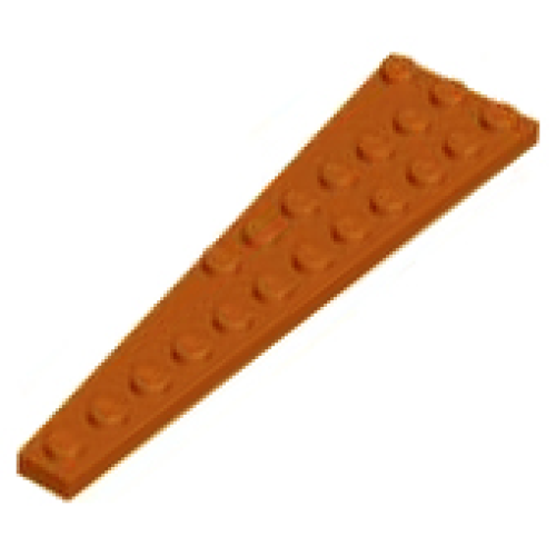 Деталь LEGO 47398 Wedge, Plate 12 x 3 Right - Dark Orange