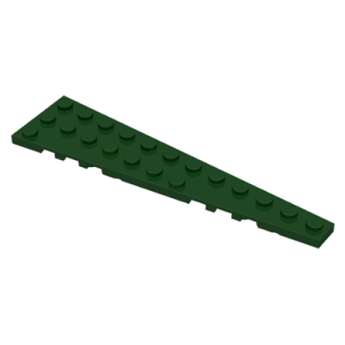 Деталь LEGO 47398 Wedge, Plate 12 x 3 Right - Dark Green