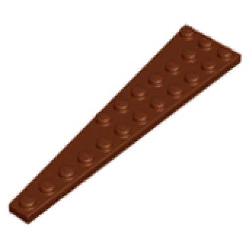 Деталь LEGO 47398 Wedge, Plate 12 x 3 Right - Reddish Brown