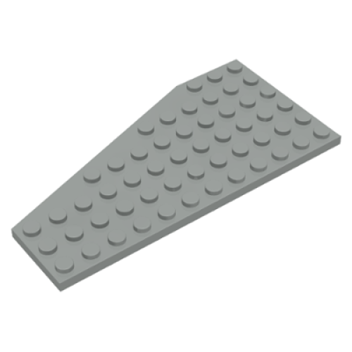 Деталь LEGO 30356 Wedge, Plate 12 x 6 Right - Light Gray