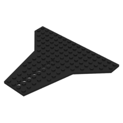 Wedge, Plate 16 x 14 Shuttle - Black