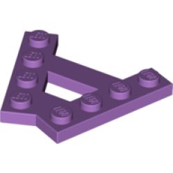 Wedge, Plate A-Shape with 2 Rows of 4 Studs - Medium Lavender