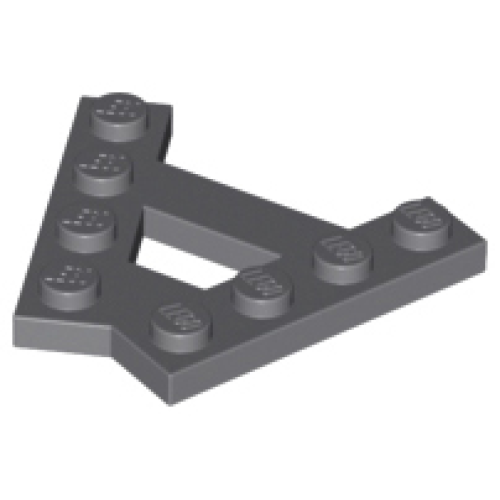 Деталь LEGO 15706 Wedge, Plate A-Shape with 2 Rows of 4 Studs - Dark Bluish Gray