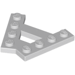 Wedge, Plate A-Shape with 2 Rows of 4 Studs - Light Bluish Gray