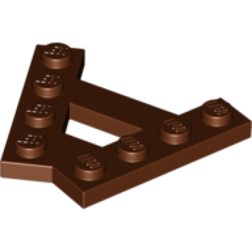 Деталь LEGO 15706 Wedge, Plate A-Shape with 2 Rows of 4 Studs - Reddish Brown
