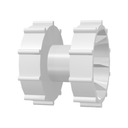 Technic Tread Hub - White Technic Tread Hub - White