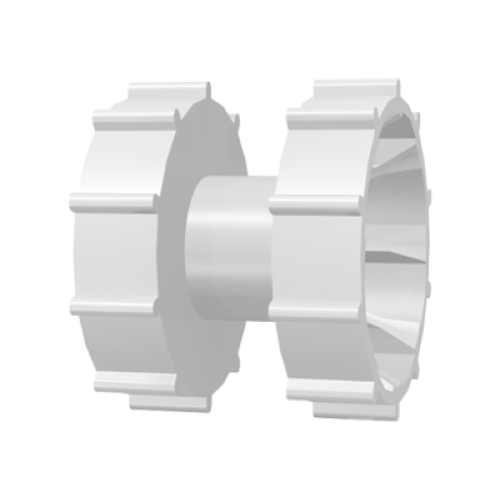 Деталь LEGO 32007 Technic Tread Hub - White