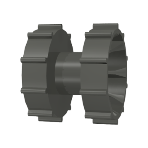 Деталь LEGO 32007 Technic Tread Hub - Dark Gray
