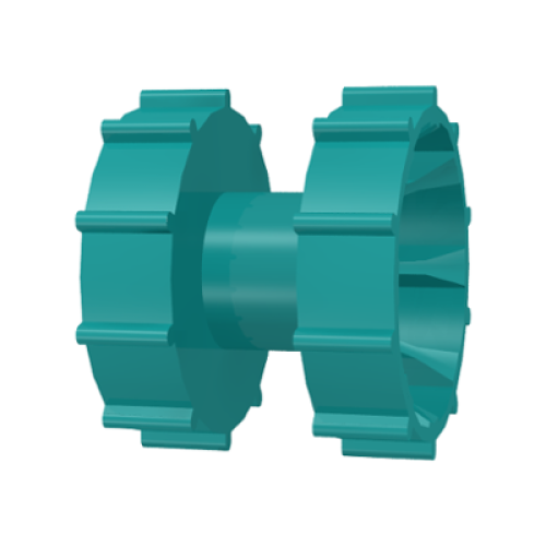 Деталь LEGO 32007 Technic Tread Hub - Dark Turquoise