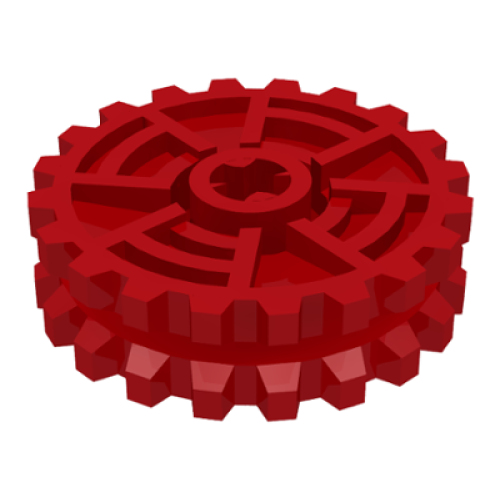 Деталь LEGO 32089 Technic Tread Sprocket Wheel Dual Thin - Red