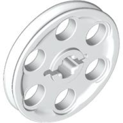 Technic Wedge Belt Wheel (Pulley) - White