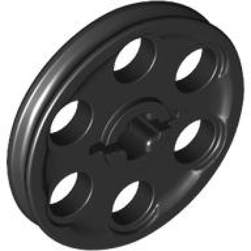 Деталь LEGO 4185 Technic Wedge Belt Wheel (Pulley) - Black