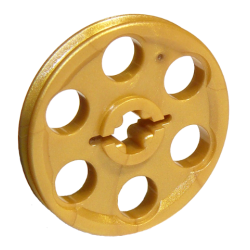 Technic Wedge Belt Wheel (Pulley) - Pearl Gold