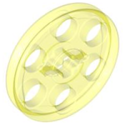 Technic Wedge Belt Wheel (Pulley) - Trans-Neon Green