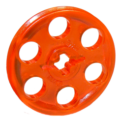 Technic Wedge Belt Wheel (Pulley) - Trans-Neon Orange
